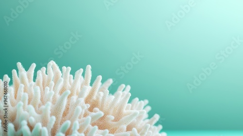 Wallpaper Mural Gradient background, coral fading into sea green, 3D illustration Torontodigital.ca