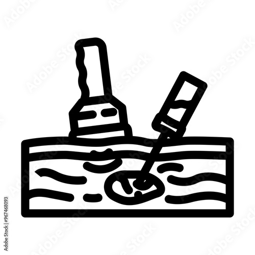biopsy surgery line icon vector. biopsy surgery sign. isolated contour symbol black illustration