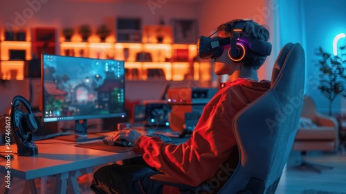 The Gamer in Virtual Reality photo