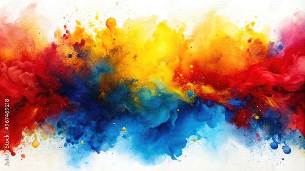 Abstract ink painting with textured red, yellow, and blue colors, abstract, ink, painting, textured, red, yellow, blue Abstract ink painting with textured red, yellow, and blue colors, abstract, ink, painting, textured, red, yellow, blue