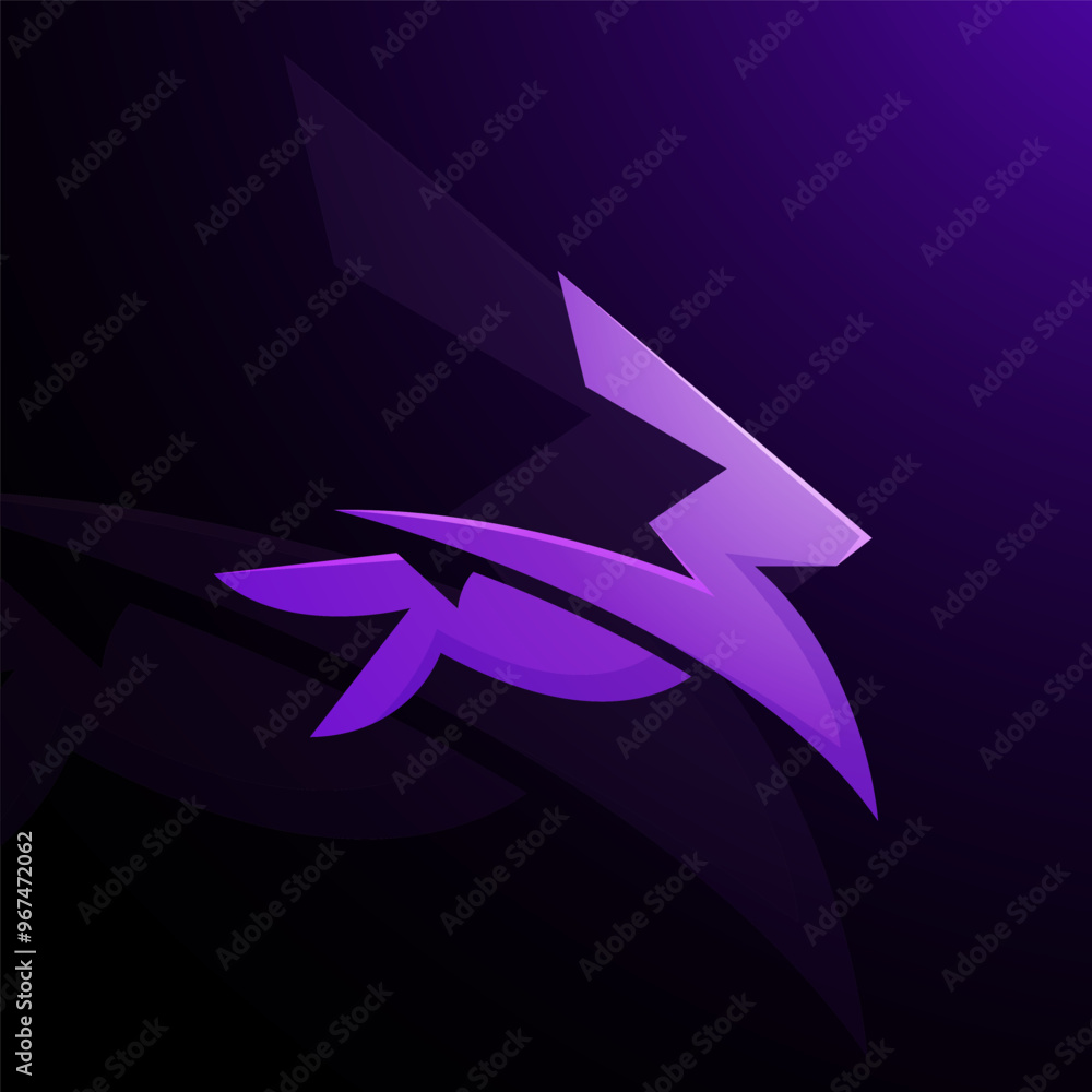 Fototapeta premium Electric Hare Logo