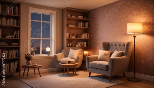 Wallpaper Mural Photo interior modern design room 3d illustration; Torontodigital.ca