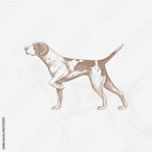 Timeless Hunting Hound Emblem