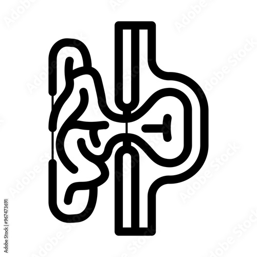 inguinal hernia repair surgery line icon vector. inguinal hernia repair surgery sign. isolated contour symbol black illustration