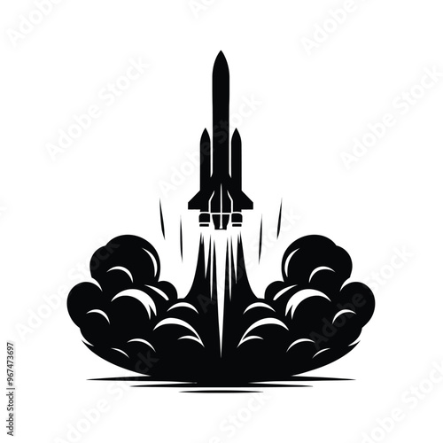 Rocket Launch Silhouette