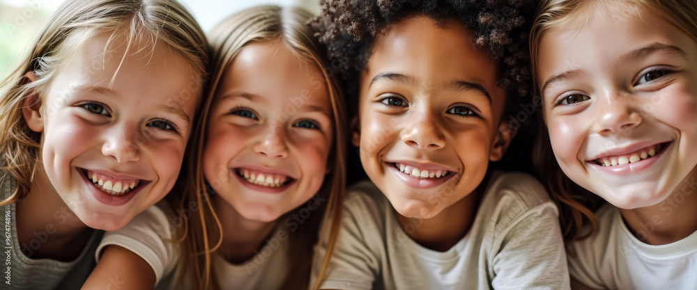 Obraz premium Diverse Group of Smiling Children