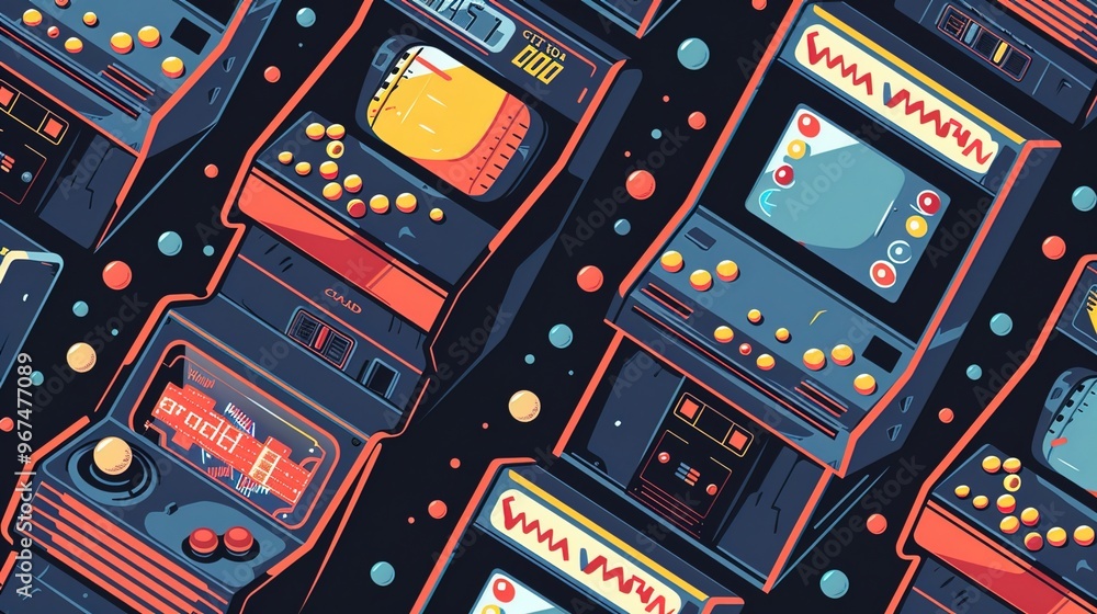 Arcade retro pattern wallpaper Arcade retro pattern wallpaper