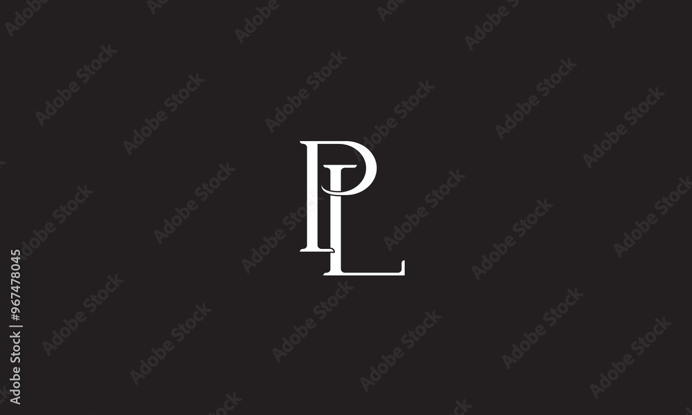 PL, LP, L , P Abstract Letters Logo Monogram PL, LP, L , P Abstract Letters Logo Monogram