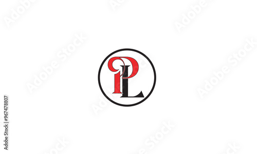 PL, LP, L , P Abstract Letters Logo Monogram	