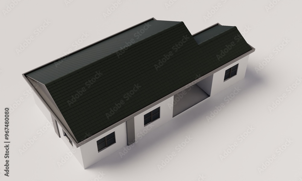 Top view of the roof of the modern house 3d rendering architecture wallpaper background Top view of the roof of the modern house 3d rendering architecture wallpaper background