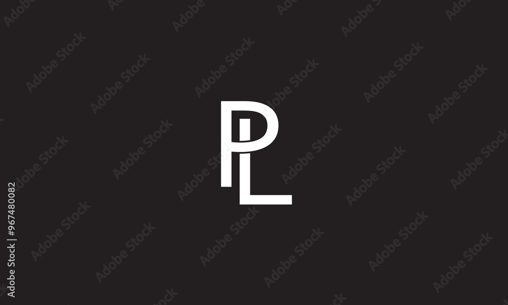 PL, LP, L , P Abstract Letters Logo Monogram PL, LP, L , P Abstract Letters Logo Monogram