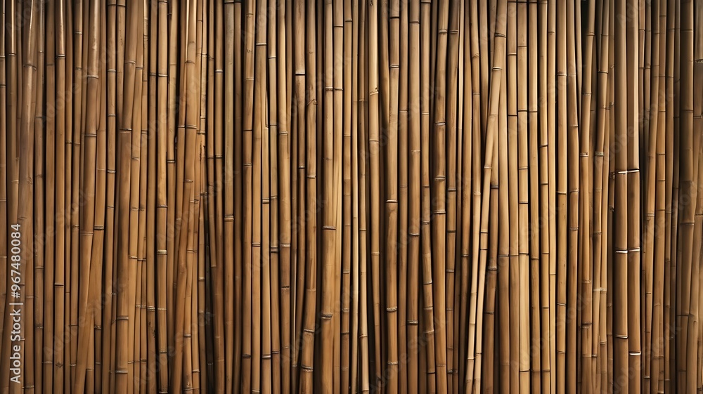 Yellow bamboo old fence. Bamboo wall texture background for interior or exterior design. Yellow bamboo old fence. Bamboo wall texture background for interior or exterior design.