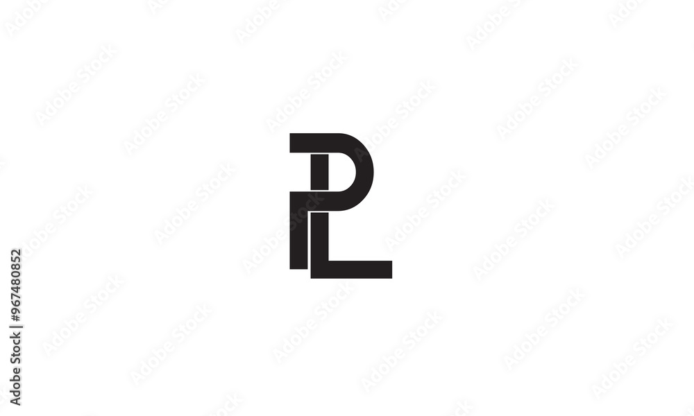 PL, LP, L , P Abstract Letters Logo Monogram PL, LP, L , P Abstract Letters Logo Monogram