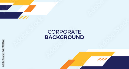 Corporate or bussiness background with blue and yellow color. Suitable for event meeting or annual gathering bakcdrop. Logistic luxury home hotel game house developer technology bussiness