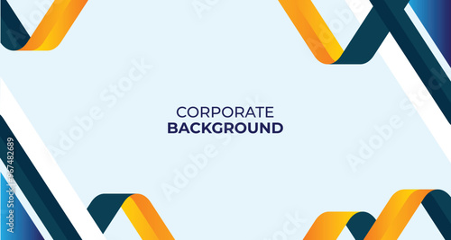 Corporate or bussiness background with blue and yellow color. Suitable for event meeting or annual gathering bakcdrop. Logistic luxury home hotel game house developer technology bussiness
