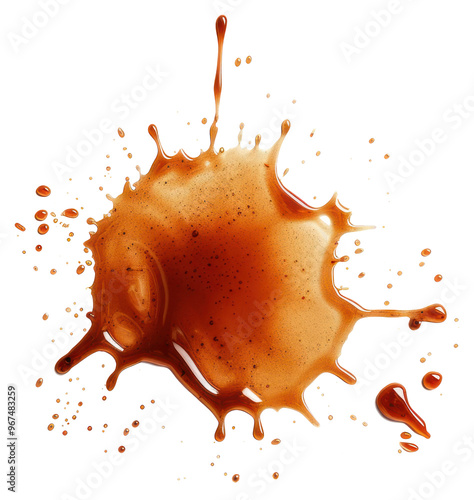 Photo of realistic blooodstain splash abstract artistic.