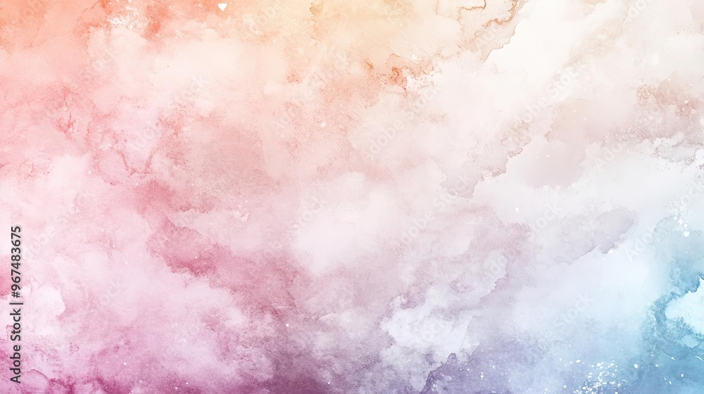Obraz premium A vibrant abstract background featuring soft clouds in pastel hues of pink, blue, and white, perfect for artistic designs.