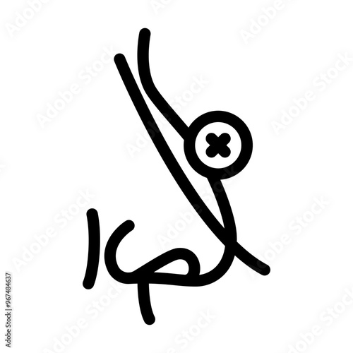 rhinoplasty surgery line icon vector. rhinoplasty surgery sign. isolated contour symbol black illustration
