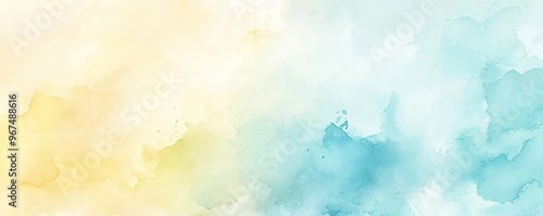 A soft watercolor background featuring gradients of yellow and blue, ideal for artistic projects, invitations, and digital designs.