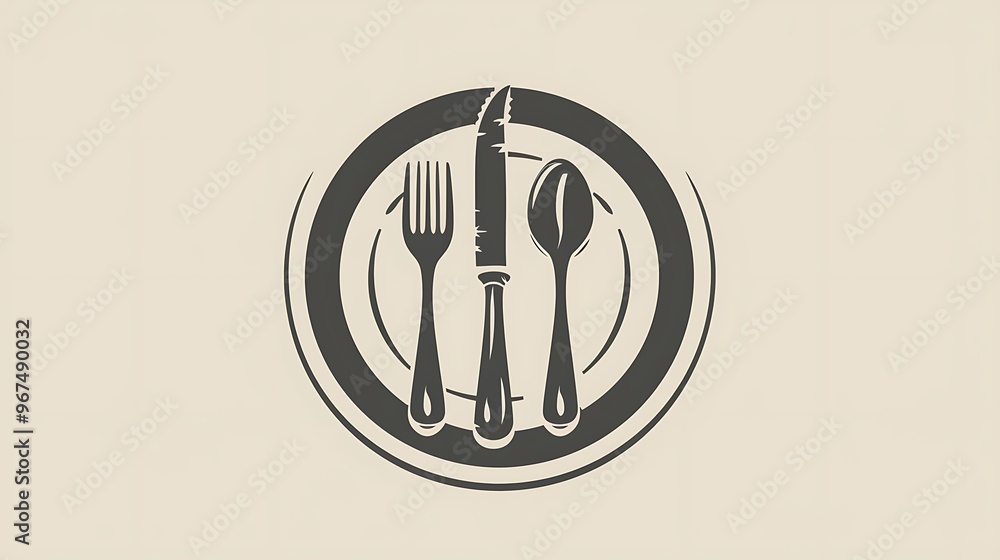 Fork, Knife, and Spoon on a Plate Fork, Knife, and Spoon on a Plate