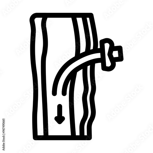 tracheostomy surgery line icon vector. tracheostomy surgery sign. isolated contour symbol black illustration