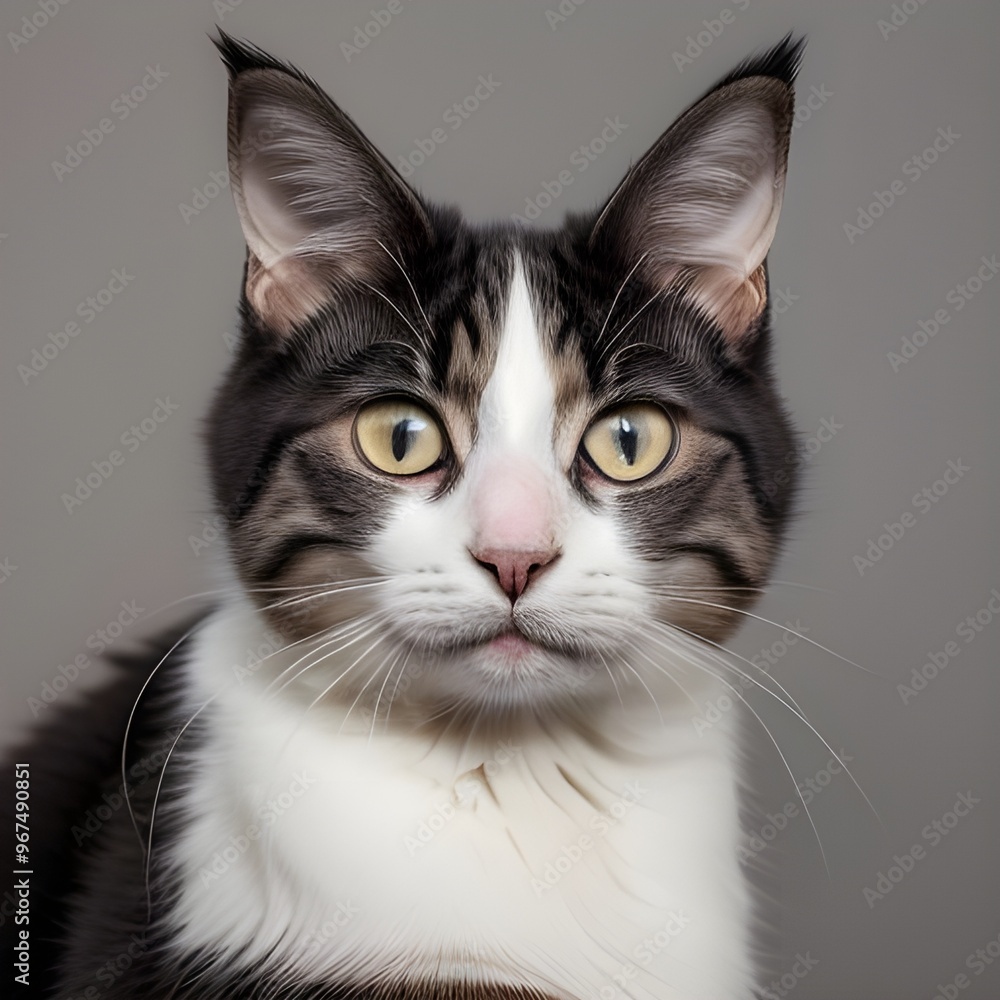 portrait of an american bobtail cat portrait of an american bobtail cat