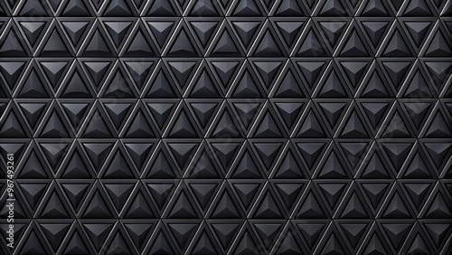 Modern abstract seamless geometric dark black pattern background with lines composed of triangles, geometric, modern