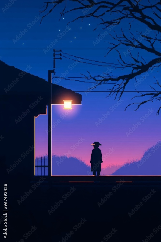 Fototapeta premium Pixel Art Blocky Style illustration