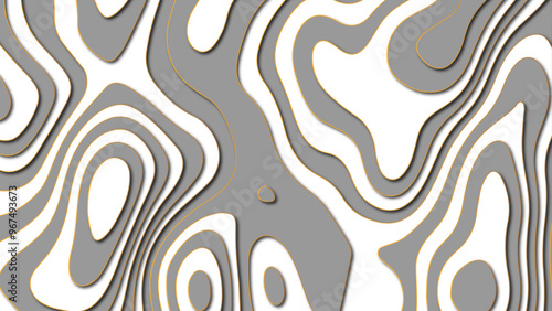 Abstract white on grey background Topographic line map pattern. Topographic map of geology and contour map,