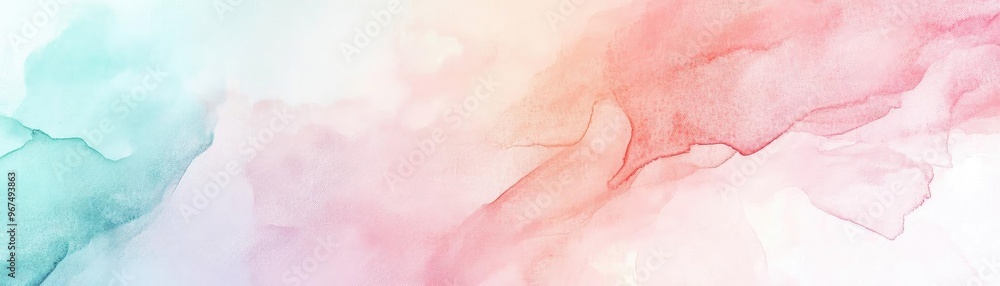 Fototapeta premium A beautiful blend of pastel colors in a soft, abstract watercolor style, ideal for backgrounds and creative projects.