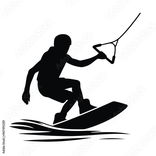 Wakeboarding Silhouette
