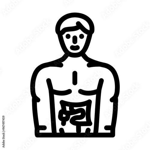 colostomy surgery line icon vector. colostomy surgery sign. isolated contour symbol black illustration