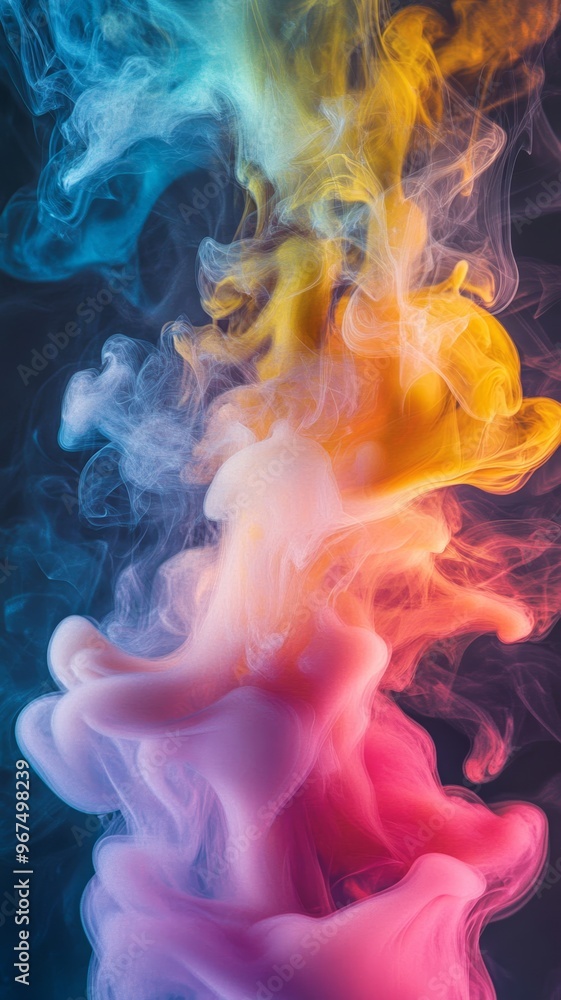 Colorful smoke swirling abstract design Colorful smoke swirling abstract design