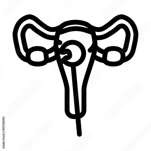 dilation and curettage surgery line icon vector. dilation and curettage surgery sign. isolated contour symbol black illustration