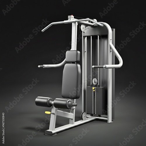 an open view of a fitness apparatus with one arm