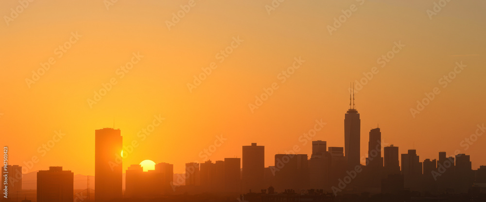City Skyline at Sunset City Skyline at Sunset