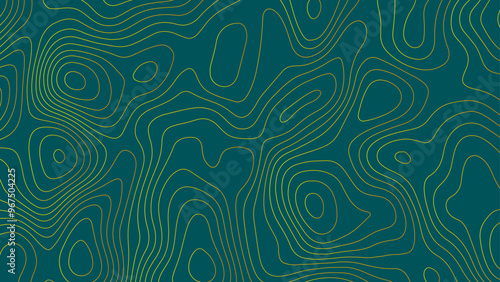 Topography map green concept or smooth origami paper cut, Multi layers green color texture 3D paper cut layers in gradient banner,