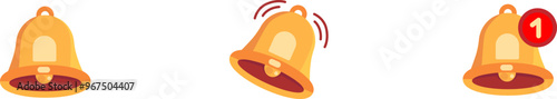 bells, message interface, vector icons