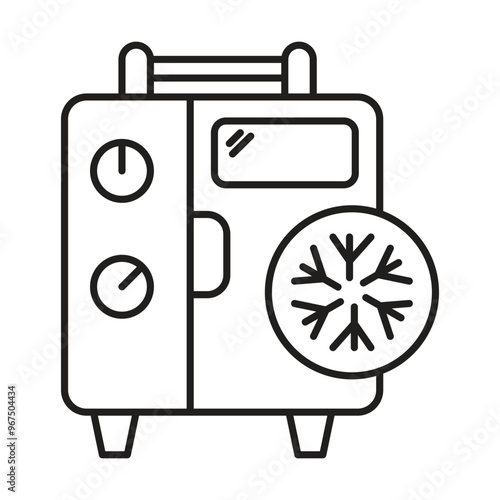 Cooling system icon vector on white background