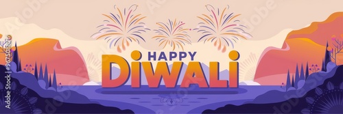 Wallpaper Mural Festive Diwali Greeting Illustration Torontodigital.ca