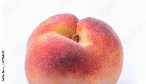 Wallpaper Mural Peach isolated on white background, Fresh Peach on White Background. ai generated Torontodigital.ca