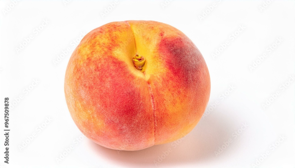 Peach isolated on white background, Fresh Peach on White Background. ai generated Peach isolated on white background, Fresh Peach on White Background. ai generated