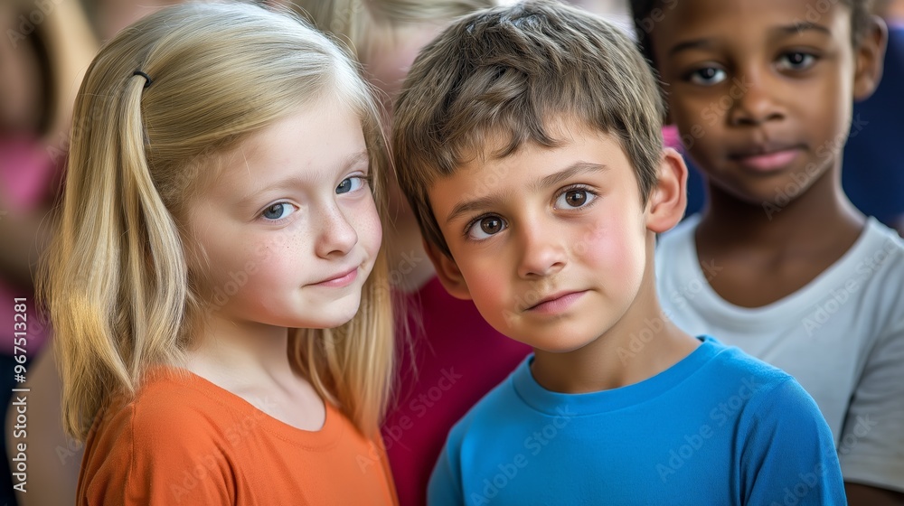 A school child among children in the school yard A school child among children in the school yard