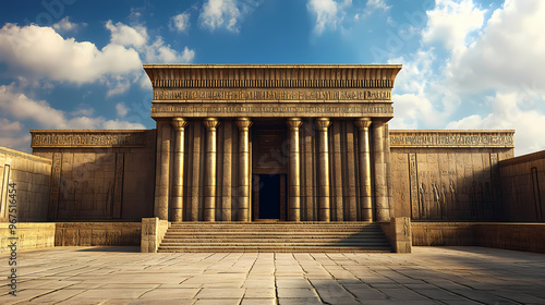 3d illustration of solomon's temple. Ancient Temple. Illustration