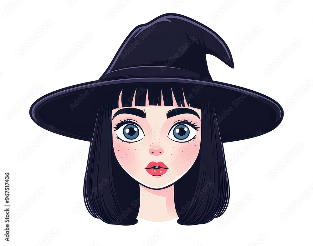 A lowbrow sticker featuring a witch, rich with dark brown and black tones, embodying childlike wonder and dollcore vibe. A lowbrow sticker featuring a witch, rich with dark brown and black tones, embodying childlike wonder and dollcore vibe.