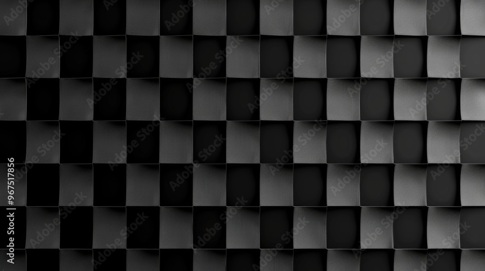 A black and white checkered pattern with squares of different sizes A black and white checkered pattern with squares of different sizes