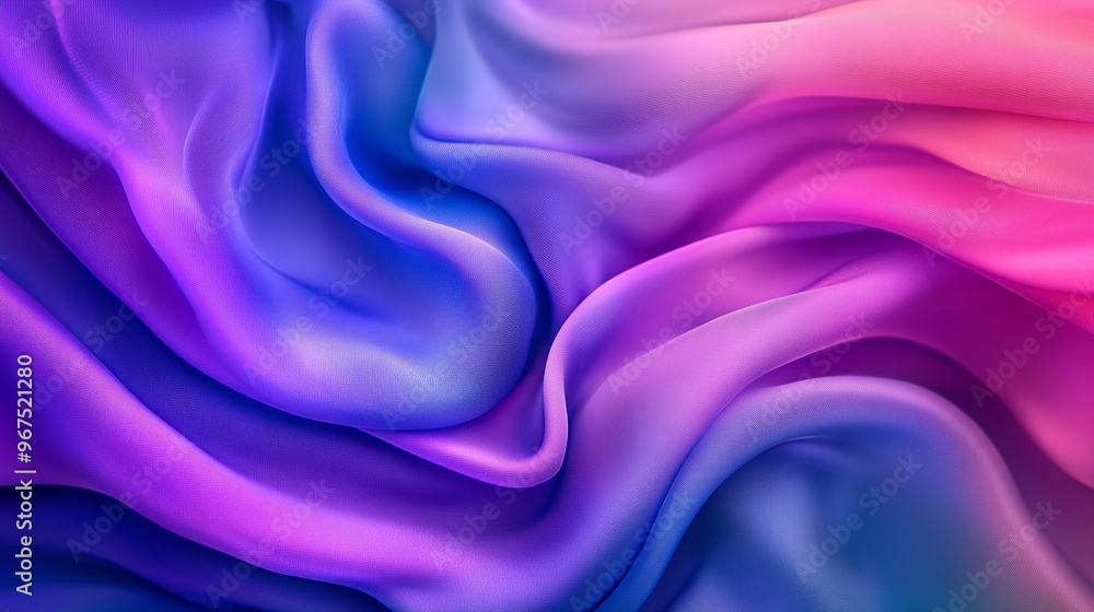 Obraz premium Colorful Satin Fabric Waves with Pink and Purple Tones