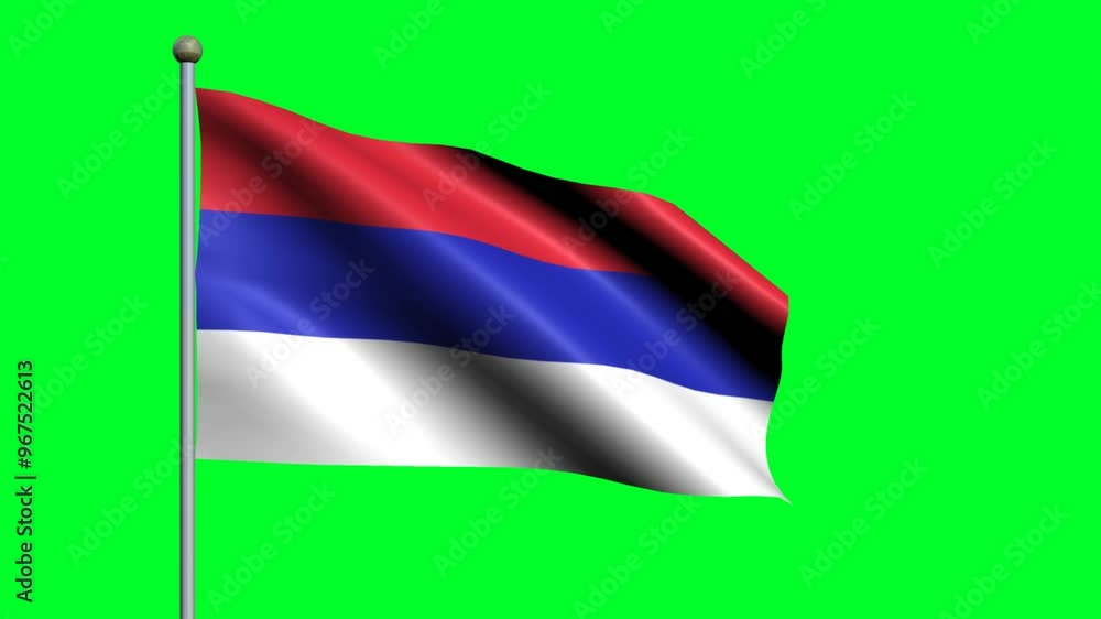 Flag of Republika Srpska country. 3D waving animated flag. Flag of Republika Srpska country. 3D waving animated flag.