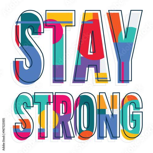 Typography with shape pattern fill. Vector illustration.