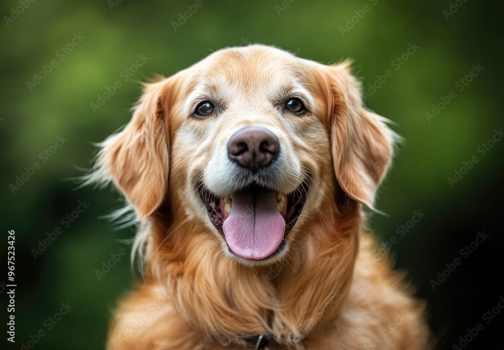 Golden Retriever Portrait: A Happy Dog Smile Golden Retriever Portrait: A Happy Dog Smile